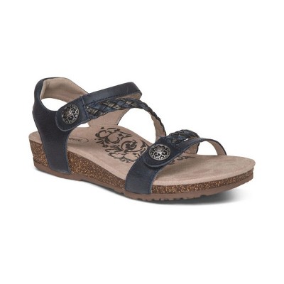 Aetrex Jillian Braided Quarter Strap