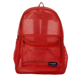 K-Cliffs Mesh Backpack Durable Quality Classic Net Student Bookbag 17" Unisex Travel Gym Daypack - 1 of 4