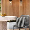 Outdoor Decor by Commonwealth Ebony Geo Stripe Outdoor Pillow Cover 18" x 18" Black (Cover Only) - 2 of 4