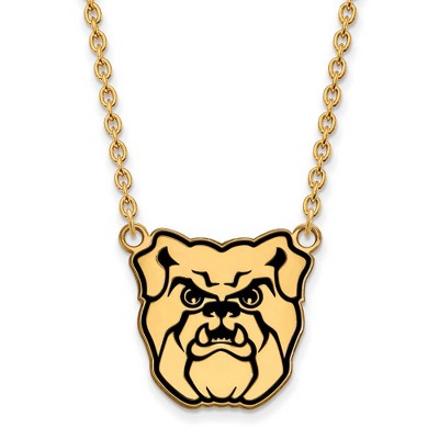 Black Bow Jewelry 14k Yellow Gold Plated Sterling Silver Butler Bulldogs NCAA Necklace 18 Inch