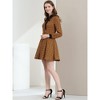 Allegra K Women's Peter Pan Collar Long Sleeve Plaid Shirt Dress - 2 of 4