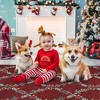 Christmas Area Rug Ultra-Soft Trellis Bedroom Carpet - 4 of 4