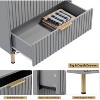 Nasitip 5 Drawer Modern Dresser, 48" Tall Chest with Deep Storage & Wide Top, Fluted Wood Organizer for Bedroom/Living Room/Hallway - 4 of 4
