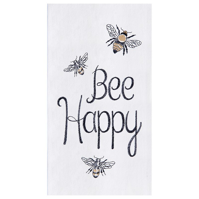 C&F Home 18" x 27" Bee Happy Spring Flour Sack Cotton Kitchen Towel, 1 of 4