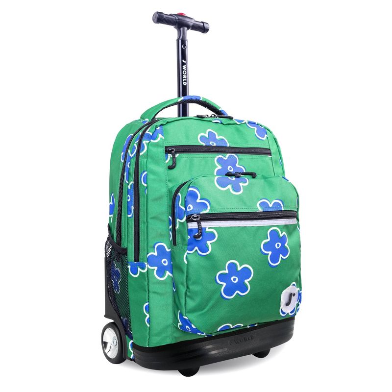 JWorld Sundance 20&#34; Laptop Rolling Backpack - Picnic: Unisex, Wheeled, for School & Travel, Floral Pattern, 2 of 10