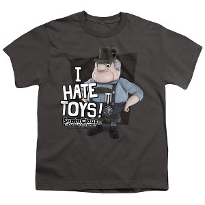 Boys' Santa Claus Is Comin To Town Hate Toys T-Shirt - 1 of 4