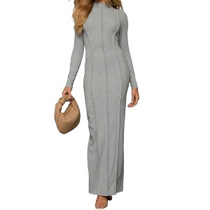 VICI Womens Kaylen Piping Long Sleeve Maxi Dress - 1 of 4