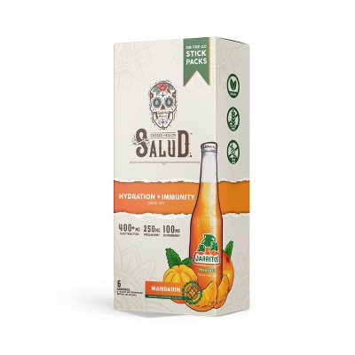 Salud Hydration + Immunity Jarritos Mandarin Orange Electrolyte Drink Mix - 6pk/0.21oz Sticks