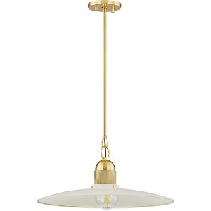 Mitzi Leanna 1 - Light Pendant in  Aged Brass/Soft Cream - 1 of 1