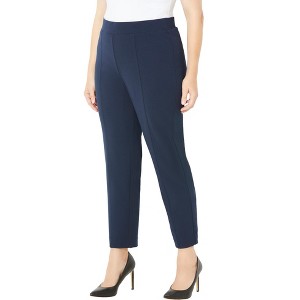 Catherines Women's Plus Size Crepe Knit Pull-On Pant - 1 of 4