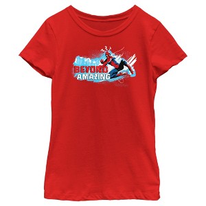 Girl's Spider-Man: Beyond Amazing Swing Pose T-Shirt - 1 of 4