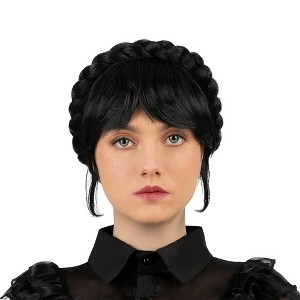 Kroeger Inc. Black Crown Braid Adult Costume Wig - 1 of 4