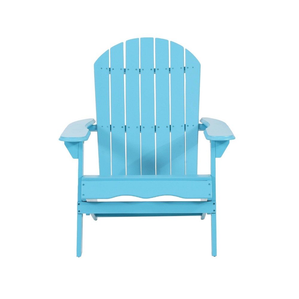 Malibu Outdoor Acacia Wood Adirondack Chair Teal - Christopher Knight Home: Rustic, Foldable, Weather-Resistant