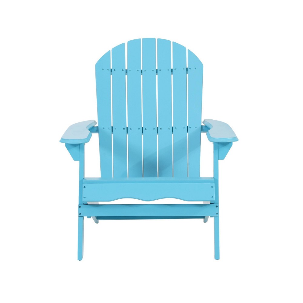 Photos - Garden Furniture Malibu Outdoor Acacia Wood Adirondack Chair Teal - Christopher Knight Home