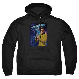 Men's Star Trek The Original Series Kirk And Enterprise Poster Pull-Over Hoodie - 1 of 4