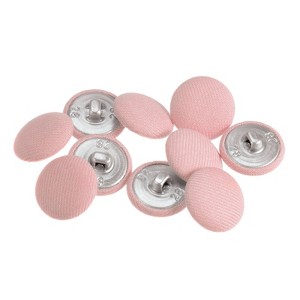 Unique Bargains Round Metal Sewing Cloth Covered Button 10 Pcs - 1 of 4