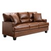 Fort Upholstered Living Room Set, 2 Pieces, Faux Leather Loveseat and Sofa - 2 of 4