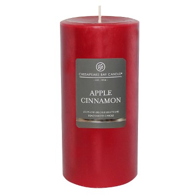 Satin Pillar Candle Apple Cinnamon 6"x3" - Chesapeake Bay Candle&#174;