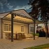 CLIHOME 16 ft. x 12 ft. Outdoor Pergola Large Wall-Mounted Hard Top Lean to Metal Gazebo Shelter with Patio Roof, Heavy Duty Awnings - 4 of 4