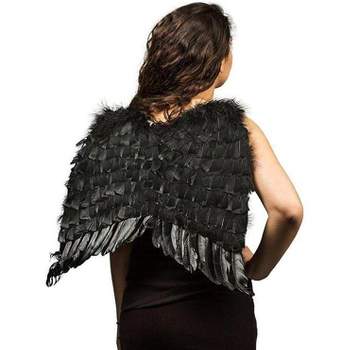 Forum Novelties Black Economy Feather Wings Pb for Adult