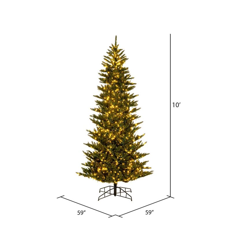 Vickerman Natural Fraser Fir Slim Artificial Christmas Tree, 3 of 7