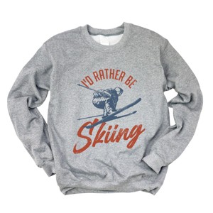 I'd Rather Be Skiing - Women's Graphic Sweatshirt - 1 of 4