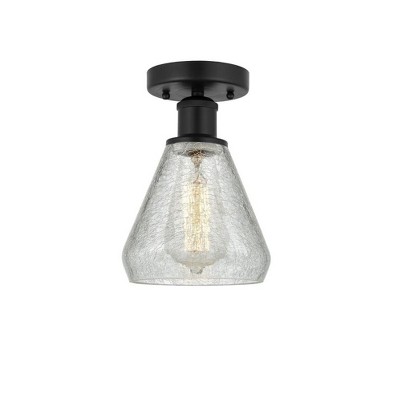 Conesus - 1 Light Semi-Flush Mount In Industrial Style-10.75 Inches Tall and 6 Inches Wide