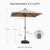 PURPLE LEAF Patio Umbrella Outdoor Table Umbrella Aluminum Frame Market Umbrella Sun Umbrella with 8 Sturdy Ribs - 2 of 4