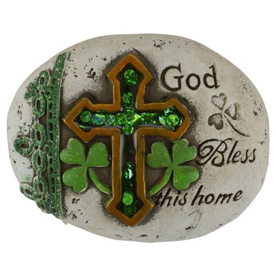 Darice St Patrick Day "God Bless This Home" Garden Stones
