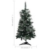 vidaXL 3 ft Green Artificial Christmas Tree with Stand and LEDs - PVC Construction, Round & Sharp Branch - 4 of 4