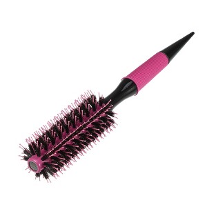 Unique Bargains Nylon Bristle Pins Round Hair Brush Pink 10.04"x1.77" 1 Pc - 1 of 4
