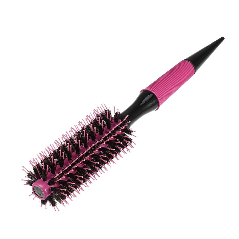 Unique Bargains Nylon Bristle Pins Round Hair Brush Pink 10.04"x1.77" 1 Pc, 1 of 7