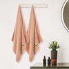 Unique Bargains 100% Cotton Highly Absorbent Quick Dry Bath Towels 2 Pack - 4 of 4