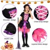 TackView Halloween Witch Costume for Girls Toddler, Witch Costume Sparkle Witch Dress for Kids Fairy Tale Dress-Up Party - 3 of 4