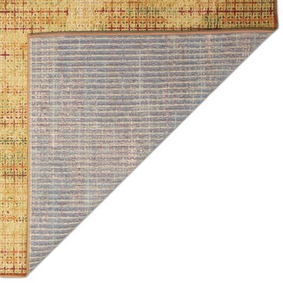 Sienna Gold Geometric Flat Woven Indoor/Outdoor Rug