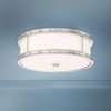 Minka Lavery Modern Ceiling Light Flush Mount Fixture 15 1/2" Brushed Nickel Dimmable LED Etched Opal Glass Shade for Bedroom Home - 2 of 3