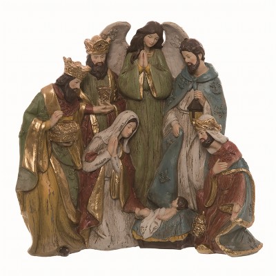 Transpac Resin Multicolor Christmas Vintage Style Nativity Decor