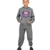 Everyday Kids Halloween Pullover Hoodie – Gamer Pumpkin with Headphones and Controller – Cozy Fall Sweatshirt for Boys, Charcoal Gray - 2 of 3