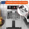 Acekool 10.6QT/10L 3000W Electric Deep Fryer, Single Tank with Basket & Lid, Adjustable Temp & Timer, Stainless Steel for Kitchen - 3 of 4