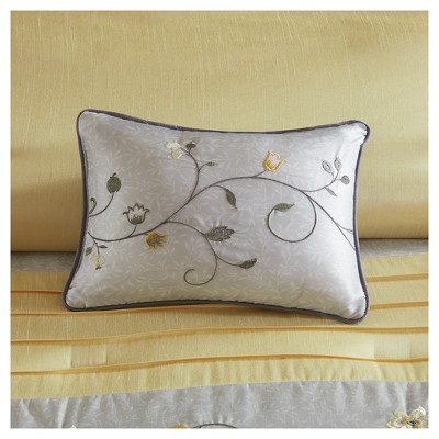 King Gray and Yellow Reversible 7-Piece Bedspread Set