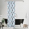 Modern Geometric Shower Curtain, Poly-Cotton Blean with Quatrefoil Design for Bathroom - 2 of 4