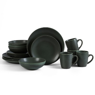 12pc Stoneware Avesta Dinnerware Set Black - Threshold™ : Target