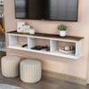 Muyton Farmhouse 3 Shelf Floating TV Stand for TVs up to 70" - miBasics - 2 of 4