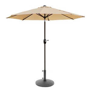 WestinTrends 9 Ft Outdoor Patio Market Table Umbrella with Round Resin Base - 1 of 4