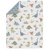 Sweet Jojo Designs Boy Toddler Bedding Set Watercolor Dinosaur Dino Multicolor 5pc - 4 of 4