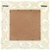 vidaXL Hand Carved Mirror White 19.7"x19.7" Solid Mango Wood - 3 of 4