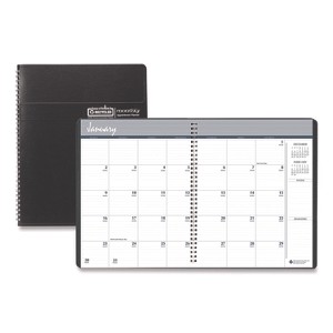14-Month Recycled Ruled Monthly Planner, 8.75 x 6.78, Black Cover, 14-Month: Dec 2025 to Jan 2027 - 1 of 4