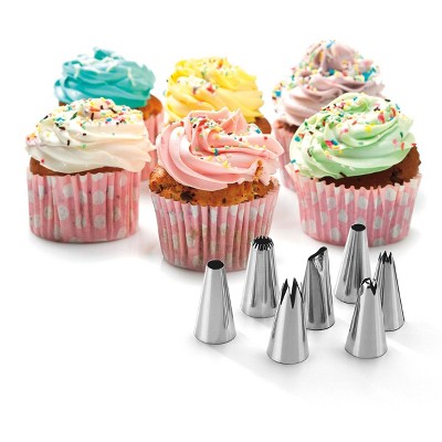 Yellow Silicone Pastry Decorating Set with Stainless Steel Tips