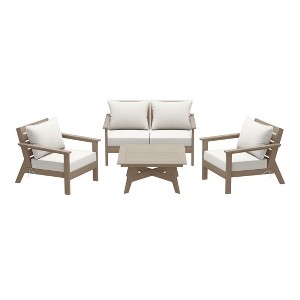 WestinTrends Avalon Outdoor 5-Piece Modular Sectional Patio Furniture Sofa Set - 1 of 4