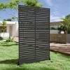 Syemin Patio Decorative Screens Outdoor Privacy Screen 6-Piece Sheet Screen Freestanding Decorative Privacy Screen, Black, 45.47"*15.75"*72.05" - 2 of 4